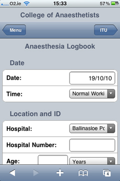 Logbook on the iPhone